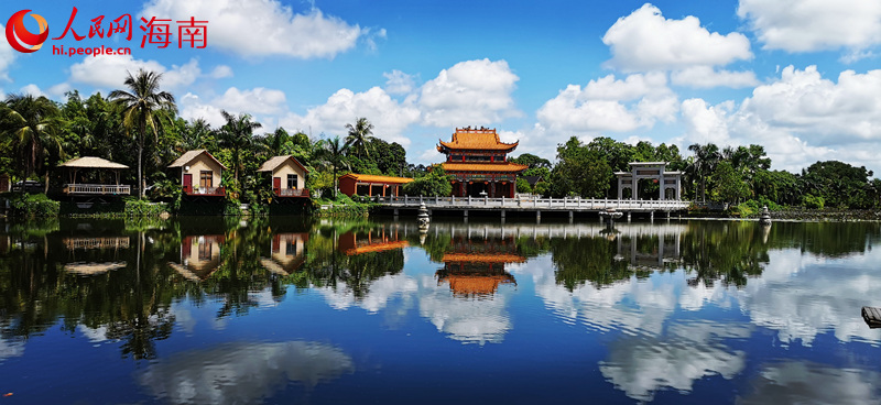 澄邁縣金江鎮(zhèn)塘口村水韻田園休閑農(nóng)莊鄉(xiāng)村旅游點(diǎn)。 人民網(wǎng) 孟凡盛攝